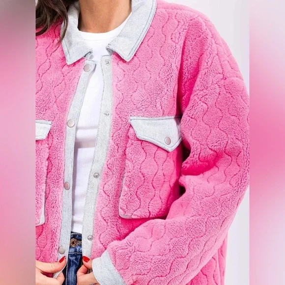 Pink Quilted Women's Jacket - Picture 2 of 4